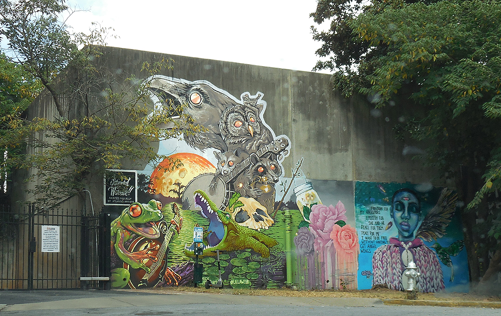 Street art on Tennelle St SW, Cabbagetown, Atlanta, GA