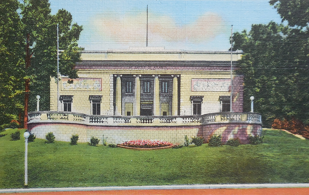 Atlanta History Center Cyclorama Building, postcard, Atlanta GA