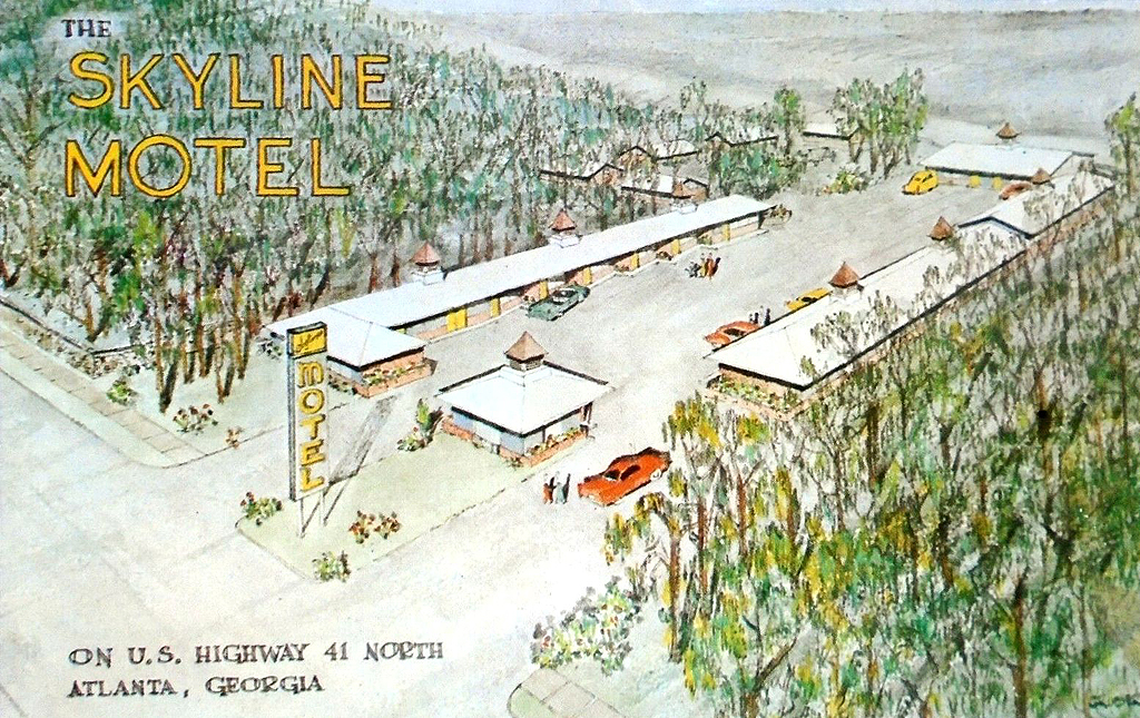 The Skyline Motel, postcard, Atlanta, GA