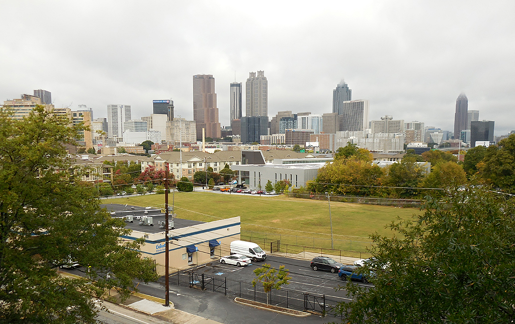 South-east Atlanta from the Martin Luther King Jr Memorial Marta station