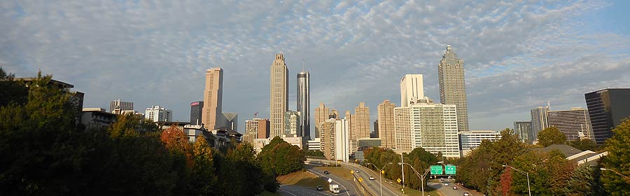 View from the Jackson Street Bridge, Atlanta, Georgia, by P L Kessler